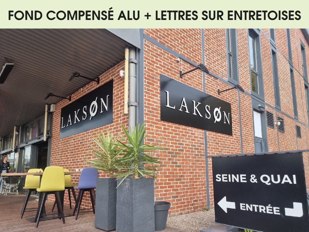 COMPENSE ALU + LETTRES SUR ENTRETOISES
