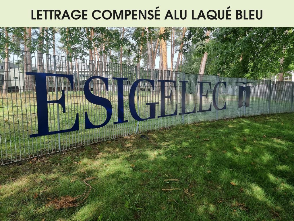 LETTRAGE COMPENSE ALU 3MM BLEU