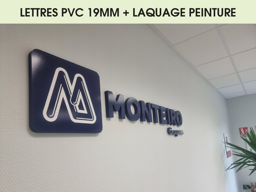 LETTRES PVC 19MM LAQUAGE PEINTURE