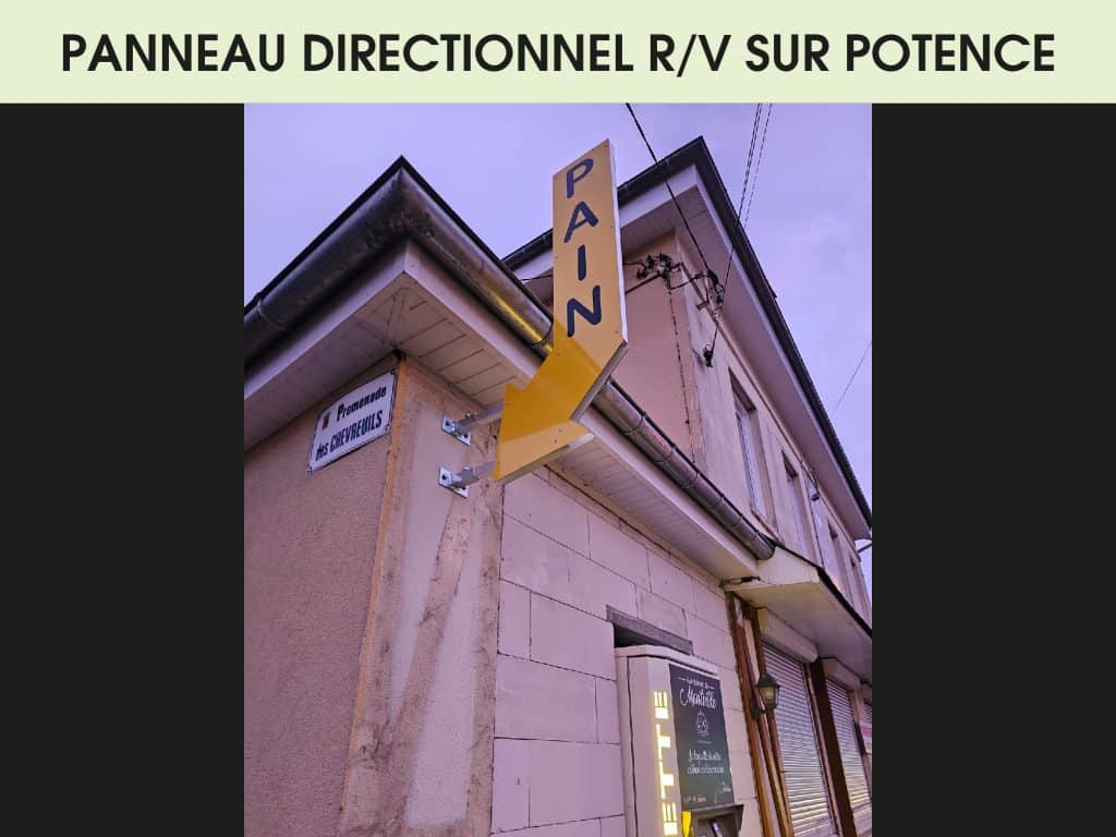 PANNEAU DIRECTIONNEL R-V SUR POTENCE