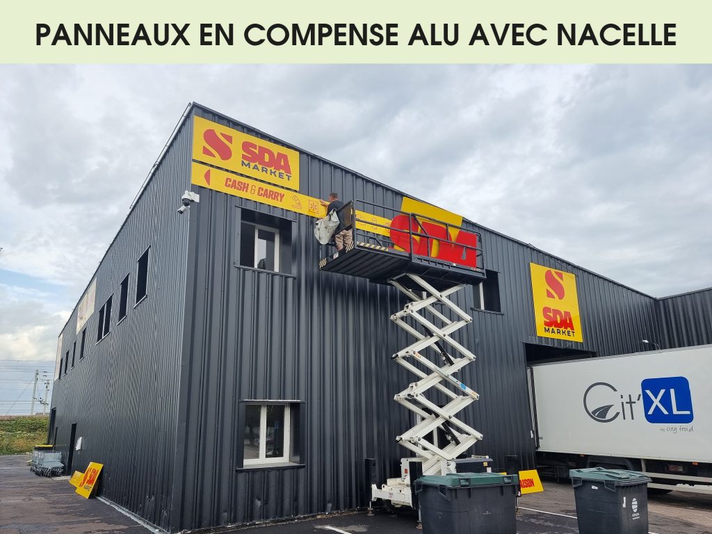 PANNEAU EN COMPENSE ALU AVEC NACELLE
