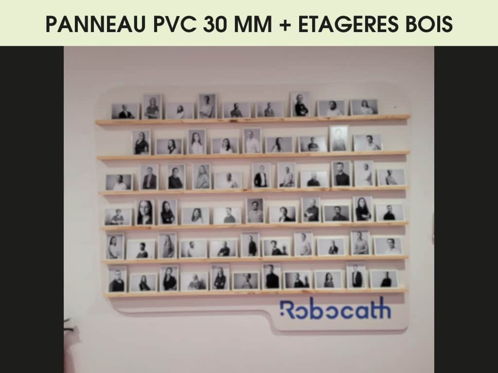 PANNEAU PVC 30 MM + ETAGERES BOIS